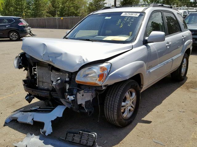 KNDJE723687483499 - 2008 KIA SPORTAGE E SILVER photo 2