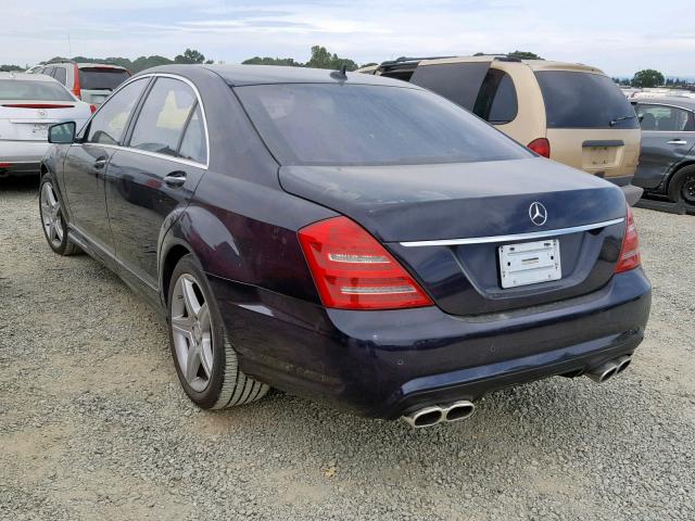 WDDNG7BB9BA370181 - 2011 MERCEDES-BENZ S 550 BLUE photo 3