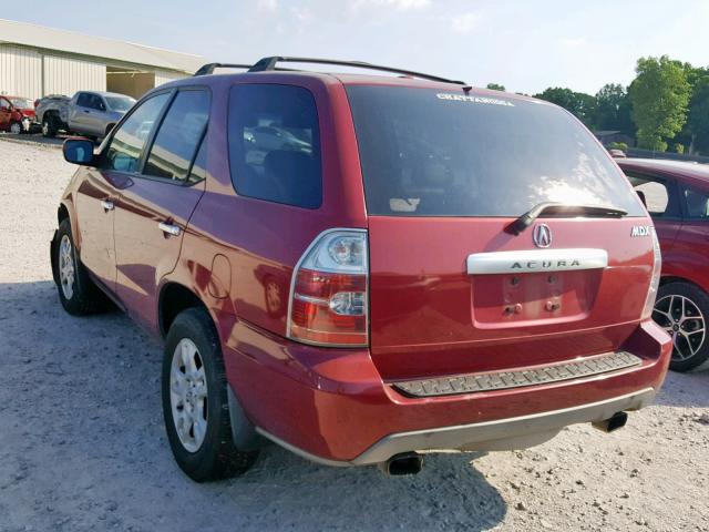 2HNYD18716H501637 - 2006 ACURA MDX TOURIN RED photo 3