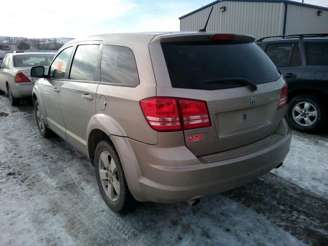 3D4GG57V69T201333 - 2009 DODGE JOURNEY SX TAN photo 3