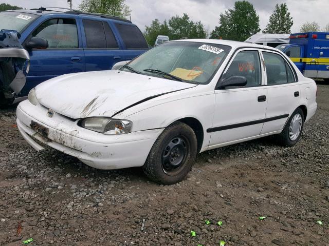 1Y1SK5280WZ424202 - 1998 CHEVROLET GEO PRIZM WHITE photo 2