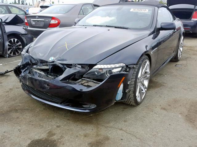 WBAEB53509CX64542 - 2009 BMW 650 I BLACK photo 2