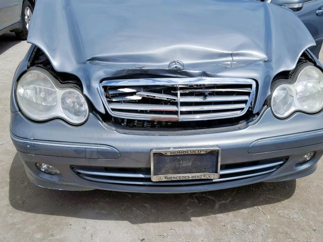 WDBRF61J95F600180 - 2005 MERCEDES-BENZ C 240 GRAY photo 7