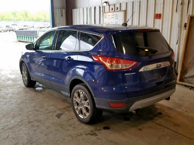 1FMCU9HX5DUC51467 - 2013 FORD ESCAPE SEL BLUE photo 3