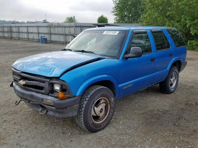 1GNDT13W6S2228436 - 1995 CHEVROLET BLAZER BLUE photo 2