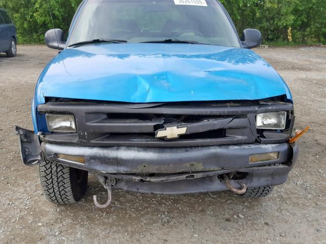 1GNDT13W6S2228436 - 1995 CHEVROLET BLAZER BLUE photo 9