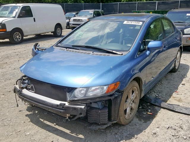 1HGFA169X8L047129 - 2008 HONDA CIVIC EXL BLUE photo 2