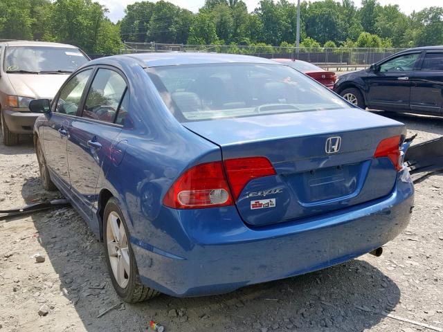 1HGFA169X8L047129 - 2008 HONDA CIVIC EXL BLUE photo 3