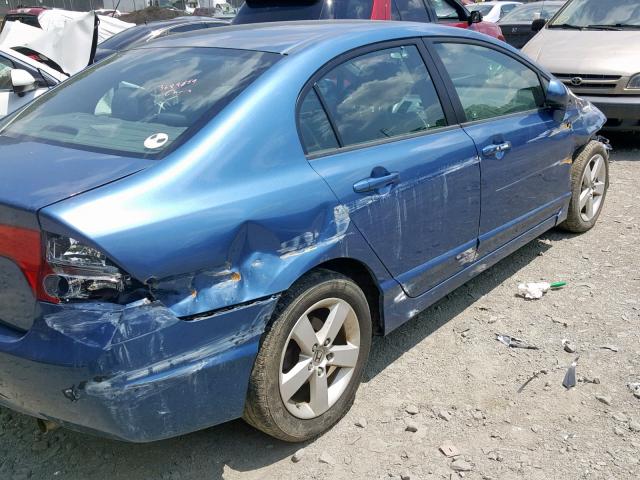 1HGFA169X8L047129 - 2008 HONDA CIVIC EXL BLUE photo 9