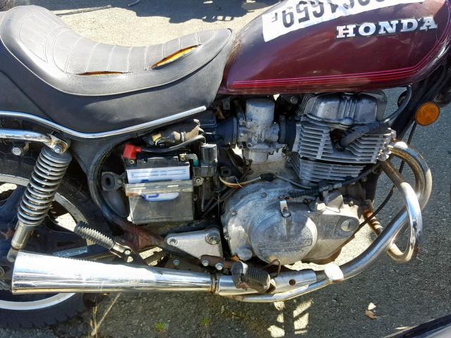 NC012108820 - 1980 HONDA CM400T BURGUNDY photo 7