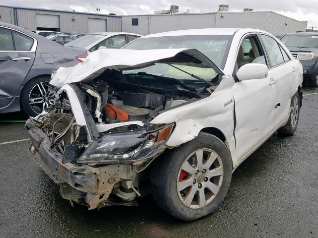 4T1BB46K49U069021 - 2009 TOYOTA CAMRY HYBR WHITE photo 2