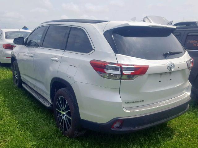 5TDKZRFH9HS516754 - 2017 TOYOTA HIGHLANDER WHITE photo 3