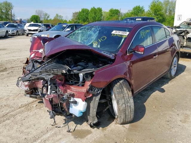 1G4GB5G33GF251717 - 2016 BUICK LACROSSE MAROON photo 2