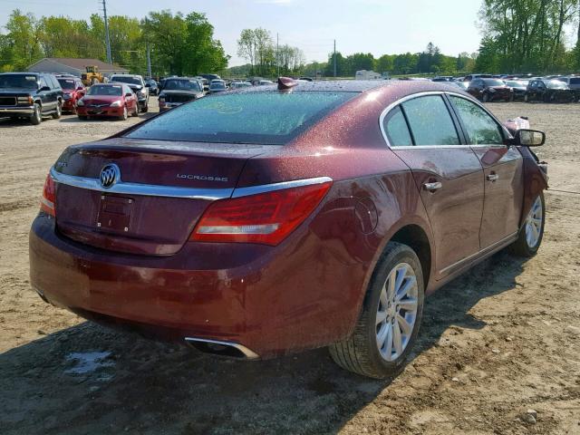 1G4GB5G33GF251717 - 2016 BUICK LACROSSE MAROON photo 4