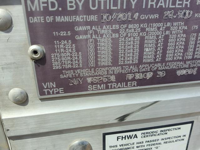 1UYVS2531FP310738 - 2015 UTILITY TRAILER Ağ foto 10