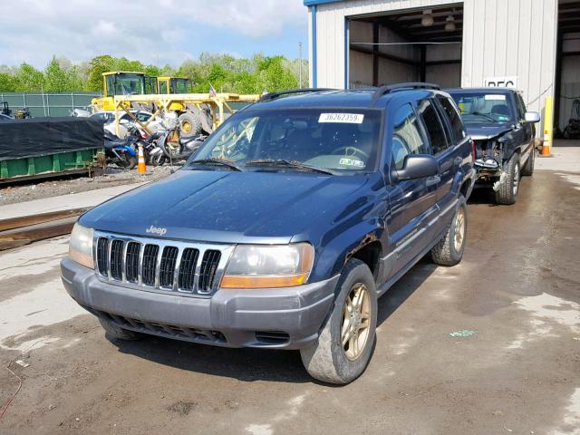 1J4GW48S92C121485 - 2002 JEEP GRAND CHER BLUE photo 2