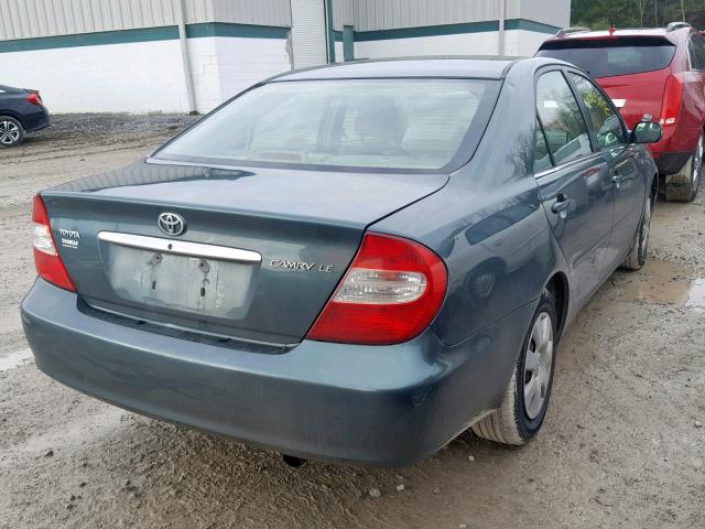 4T1BE32K14U303311 - 2004 TOYOTA CAMRY LE GREEN photo 4