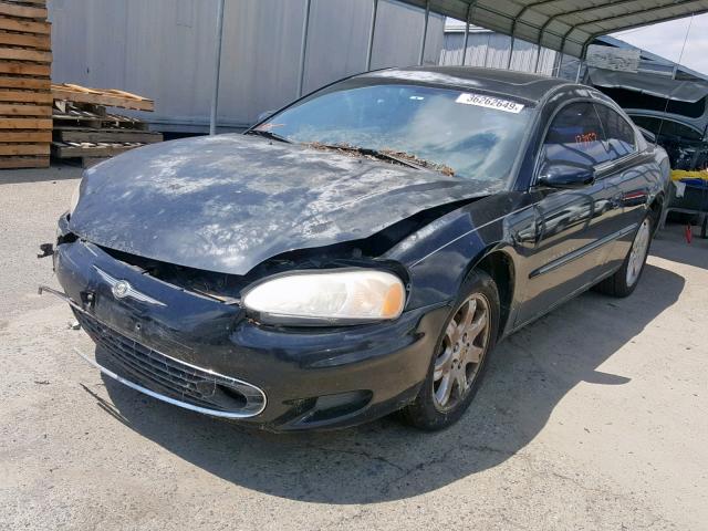 4C3AG52H61E092884 - 2001 CHRYSLER SEBRING LX BLACK photo 2