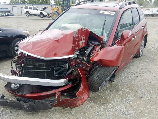 5J8TB18598A015861 - 2008 ACURA RDX TECHNO MAROON photo 2