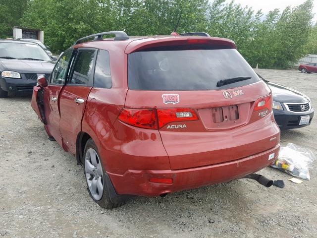 5J8TB18598A015861 - 2008 ACURA RDX TECHNO MAROON photo 3