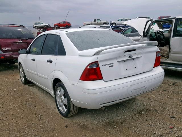 1FAHP34N67W317297 - 2007 FORD FOCUS ZX4 WHITE photo 3