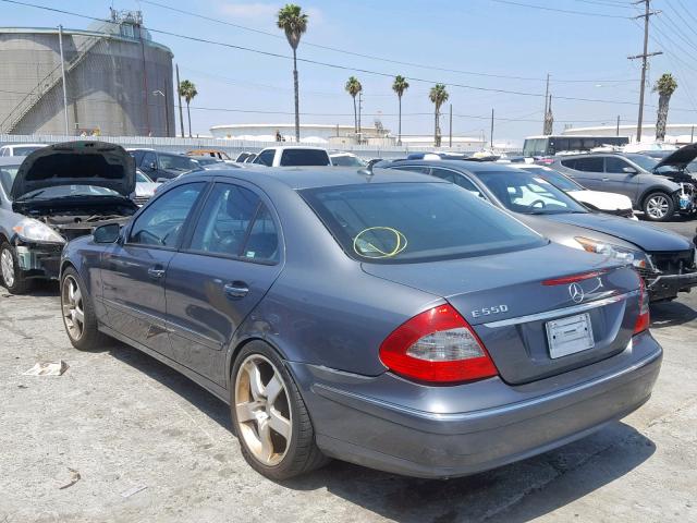 WDBUF72X87B014535 - 2007 MERCEDES-BENZ E 550 BLUE photo 3