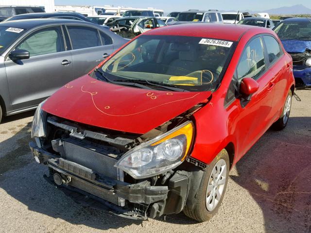 KNADM5A37C6037685 - 2012 KIA RIO LX RED photo 2