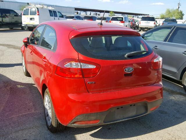 KNADM5A37C6037685 - 2012 KIA RIO LX RED photo 3