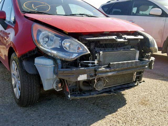 KNADM5A37C6037685 - 2012 KIA RIO LX RED photo 9