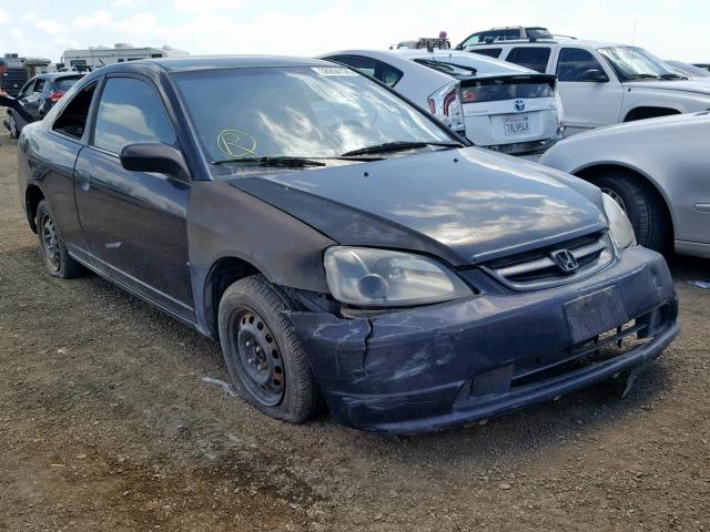 1HGEM21232L056149 - 2002 HONDA CIVIC DX BLACK photo 1