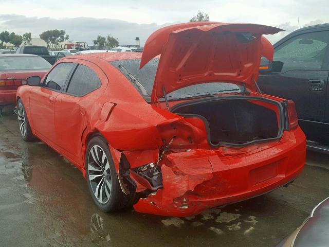 2B3KA73W07H821640 - 2007 DODGE CHARGER SR RED photo 3