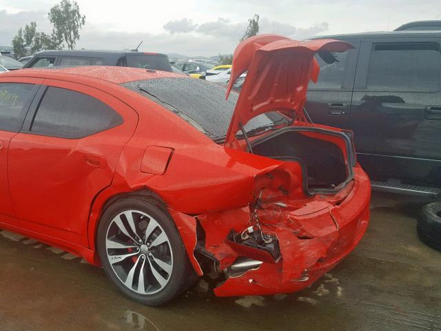 2B3KA73W07H821640 - 2007 DODGE CHARGER SR RED photo 9