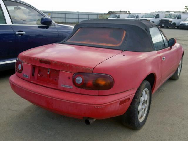 JM1NA351XM0228809 - 1991 MAZDA MX-5 MIATA RED photo 4