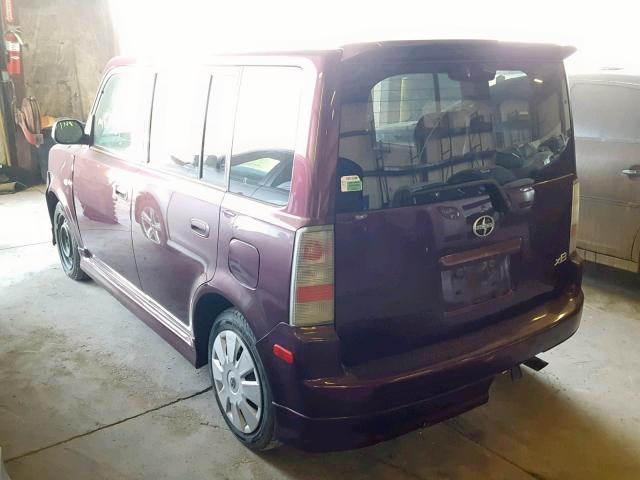 JTLKT324764053169 - 2006 TOYOTA SCION XB 栗色 照片 3