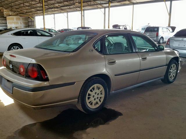 2G1WF52E949423291 - 2004 CHEVROLET IMPALA GOLD photo 4