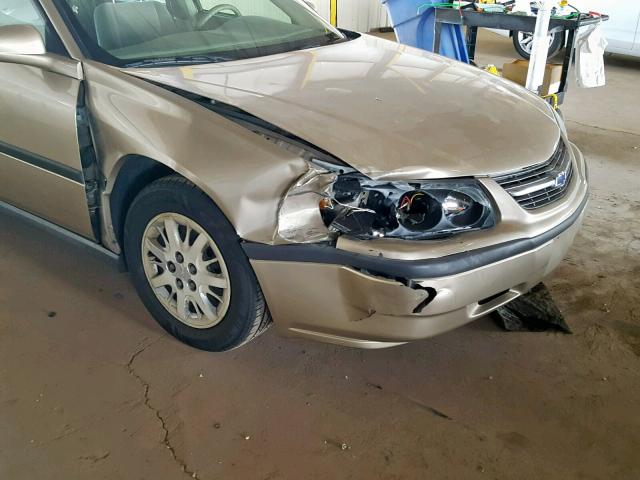 2G1WF52E949423291 - 2004 CHEVROLET IMPALA GOLD photo 9