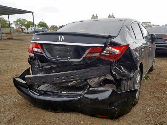 19XFB2F58DE216372 - 2013 HONDA CIVIC LX BLACK photo 4