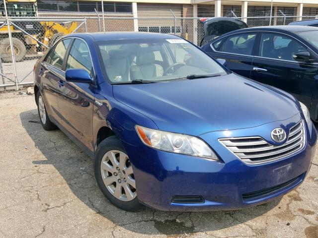 JTNBB46K283046518 - 2008 TOYOTA CAMRY HYBR BLUE photo 1