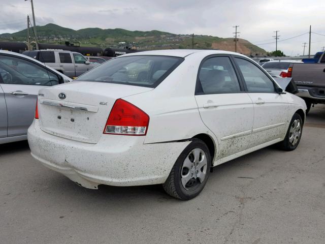 KNAFE221895657316 - 2009 KIA SPECTRA EX WHITE photo 4