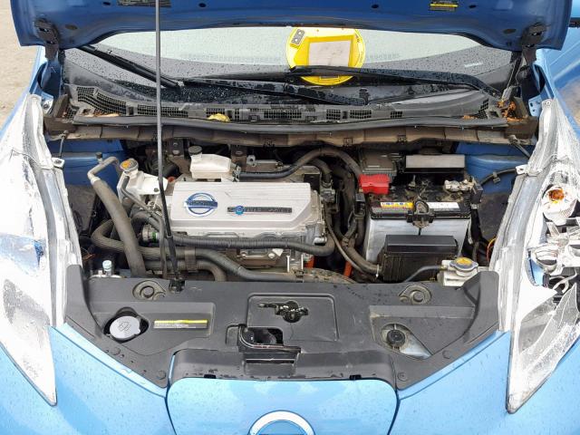 JN1AZ0CP7BT008006 - 2011 NISSAN LEAF SV BLUE photo 7