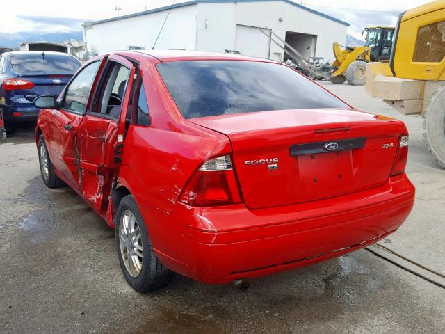 1FAFP34N76W140779 - 2006 FORD FOCUS ZX4 RED photo 3