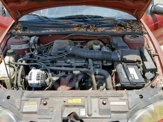 1G1JF5244W7144191 - 1998 CHEVROLET CAVALIER L RED photo 7