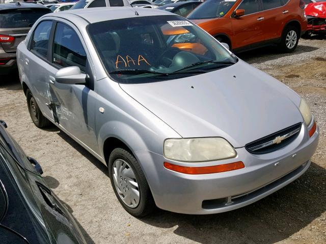 KL1TD56686B653805 - 2006 CHEVROLET AVEO BASE Күміс фото 1