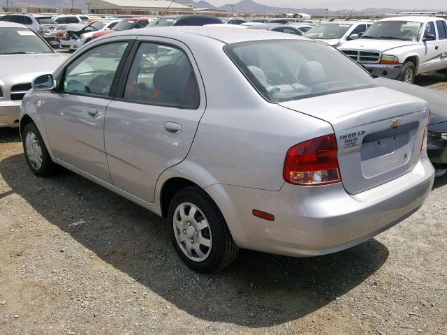 KL1TD56686B653805 - 2006 CHEVROLET AVEO BASE Күміс фото 3