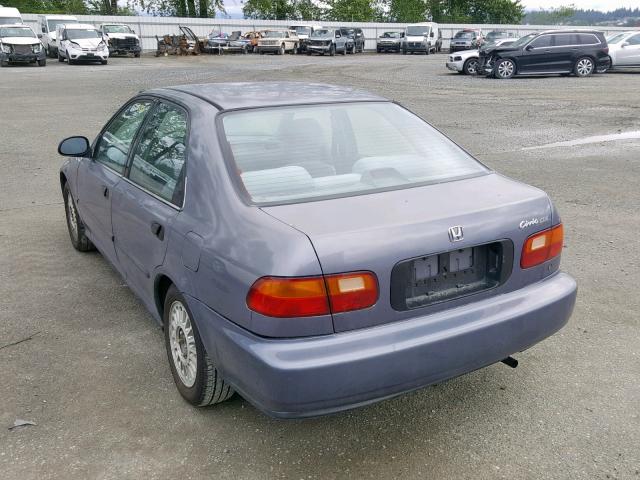 1HGEG8640RL012141 - 1994 HONDA CIVIC DX GRAY photo 3