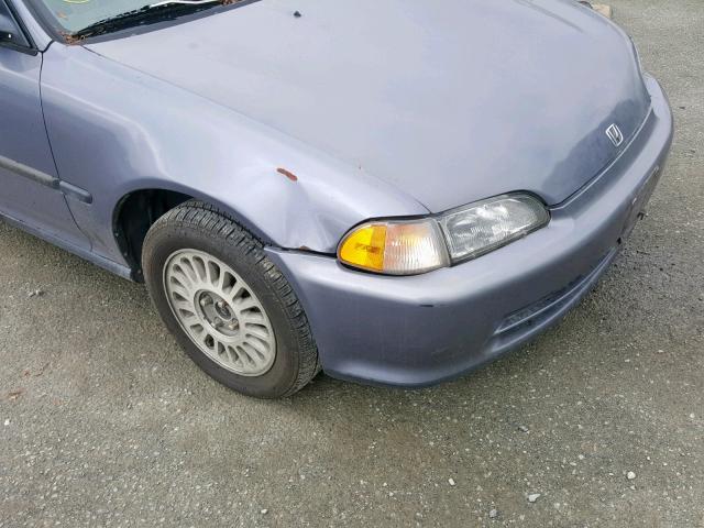 1HGEG8640RL012141 - 1994 HONDA CIVIC DX GRAY photo 9