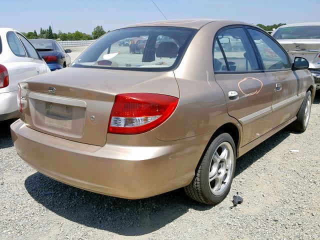 KNADC125656384844 - 2005 KIA RIO GOLD photo 4