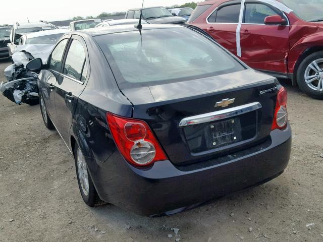 1G1JC5SHXC4117859 - 2012 CHEVROLET SONIC LT BLACK photo 3