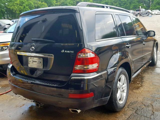 4JGBF71E08A389332 - 2008 MERCEDES-BENZ GL 450 4MA BLACK photo 4