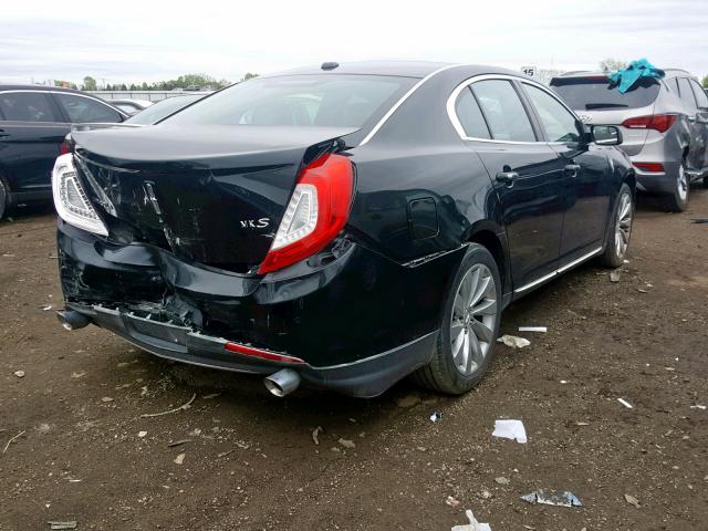 1LNHL9DK5EG607502 - 2014 LINCOLN MKS BLACK photo 4